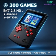 WE GAMINJA Handheld Game Console 300 Classic 8bit/16bit Games 2.8" HD Screen Retro Video Mini Game C