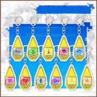 YT2 Digimon Adventure Badge Evolution Keychain Keyring Key Agumon Gabumon Bag Pandant Acrylic 6cm Ya
