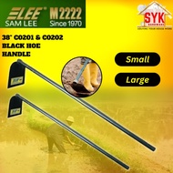 SYK Samlee C0201 C0202 38 Inch Small Large Black Hoe Handle Outdoor Gardening Tools Cangkul Besi Rum