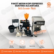Paket Mesin Espresso GUSTINO ALCANTARA EM3212 Coffee Maker Alat Pembuat Kopi Susu With Grinder N600