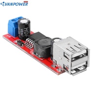 (Ready) Dual USB Output 9V/12V/24V/36V to 5VDC-DC Car Charger 3A Step-down Module