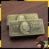 Bật Lửa Gas Khò Tia Đỏ A-200 Trượt Dọc Kiểu Dáng Đồng USD Kim Loại Độc Đáo