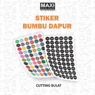 Stiker Bumbu Dapur Bulat / Label Nama Bumbu / Sticker Toples - Kiss Cut - Die Cut