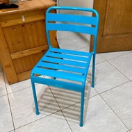 ikea 鐵椅 鐵製椅 單人椅 靠背椅 藍色