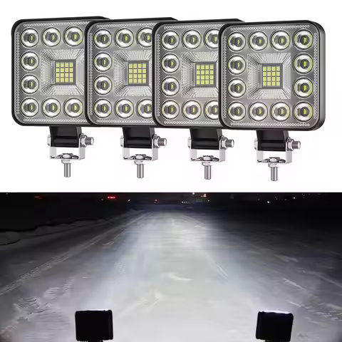 2/4/8pcs 12V 24V 84W LED Bar Offroad Square LED Work Light Spotlight for Jeep Truck 4X4 Car SUV ATV 