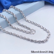 Real Gold pt950 Necklace Platinum o-Chain Platinum Factory Chopin Chain Wholesale Necklace Male Pt95
