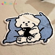 Special-shaped Dog Pattern Carpet Children's Room Living Room Coffee Table Study Table and Chair Dresser Cartoon Imitation Cashmere Material Foot Mat