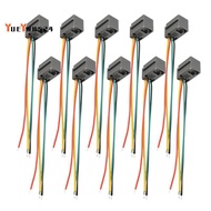 10 Pcs 616E 4P4C RJ9 Female Telephone Connector Adapter w 4 Wires 8cm