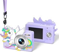 for CAMKORY/Lecran DC403 Digital Camera Silicone Case, Kawaii Cute Unicorn Anime Soft Skin Cover for