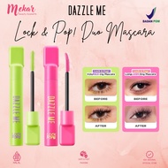 DAZZLE ME Lock & Pop! Duo Mascara Series VoluMAX-ing and LongLASH-ting Mascara Smudgeproof Transferp