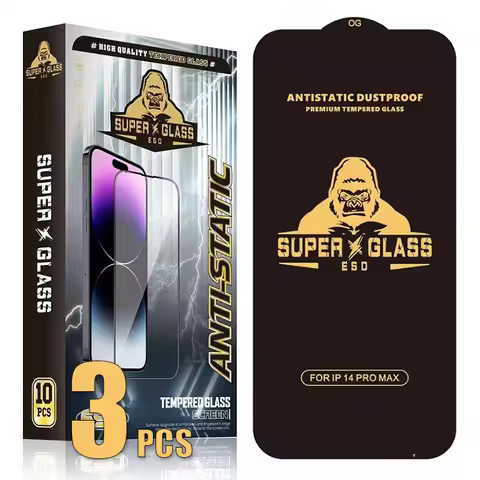 3pcs ESD Super Tempered Glass OG ANTI STATIC Screen Protector Film For iPhone 17 Air 16 Pro Max 16E 