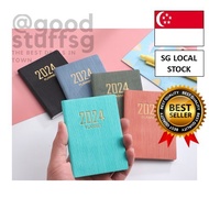 [SG FREE 🚚] 2024 Planner A7 Notebook Daily Weekly Monthly Schedule School Office Supplies