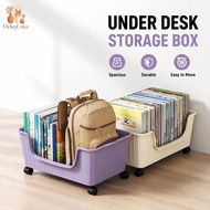 Under Desk Storage Box Rolling Organizer Large Capacity Plastic Mobile Basket Office Home
