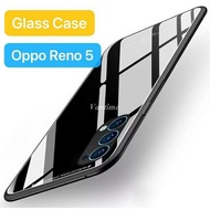 Hard Case Oppo Reno 5 4G - 5G Glass Case Tempered Protection Back
