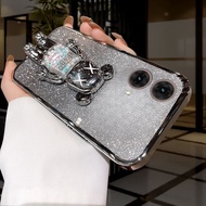 For Moto G85 G60 G40 Fusion G34 G32 G24 G04S G45 G04 G14 E14 Case with Cartoon 3D Bear Stand Luxury 