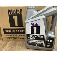 Mobil 1 Triple Action Power Advance Full Synthetic 5W40 5W-40 4L API SP ACEA A3/B4 ** ONLY IN SARAWA