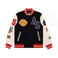 Jaket Jacket Varsity Aerostreet Go Hard Or Go Home Hitam Size S L XL