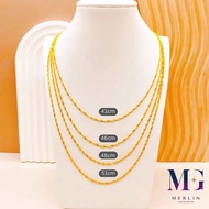 Merlin Goldsmith 22K 916 Gold Twisted Ripple Chain (2gm+)