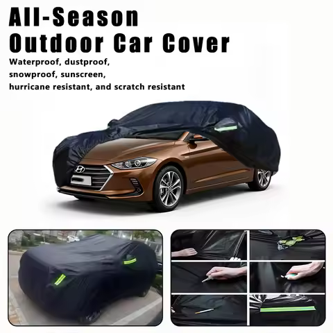 Outdoor Car Cover Waterproof Dustproof UV Sun Protection, Full Car Protector Exterior Parts For Hyun