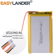 105080 3 Wires JST 3Pin 2.0mm  3.7V 5000mAh 18.5Wh Li-Polymer Replacement Lipo Rechargeable Battery 