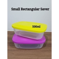 Tupperware Small Rectangular Saver 500ml (2)16.4cm(L) x 12.4cm(W) x 5.8cm(H)