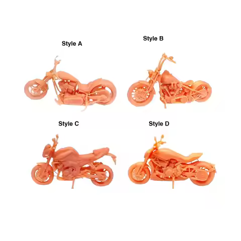 1/64 Motorcycle Model, Diecast Motorcycle, 1:64 Architectural Hand Painted