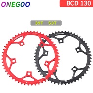 ONEGOO 130BCD Bike Chainring 9/10/11 Speed Folding Road MTB Mountain Bike Crankset 39T 53T Double Chainring Bike Parts