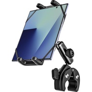 Motorcycle Mount for Z Fold, Sturdy Metal Arm Bike Tablet Holder, [Security Silicone Strap] Bicycle 