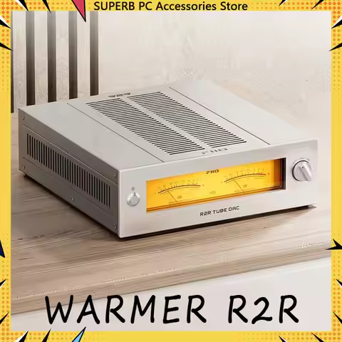 New FiiO WARMER R2R Tube DAC/Amp, Fully Balanced 24Bit R2R Architecture,JJ E88CC Tube Buffer,USB/Opt