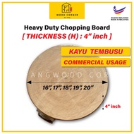 TEMBUSU (4INCH) PAPAN PEMOTONG KAYU / PAPAN DAGANG / ROUND WOODEN CHOPPING BOARD / PAPAN POTONG TULA