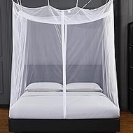 Mengersi Mosquito Net for Bed Canopy with Zipper,Canopy Bed Curtains Single Full,Queen King Size Bed,Mosquito Netting for Patio,Camping,Bug Net for Camping,White