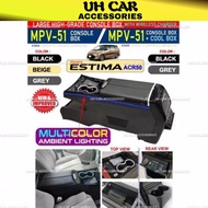 TOYOTA ESTIMA ACR50 LUXURY PREMIUM ARMREST CONSOLE BOX WITH AMBIENT LIGHT