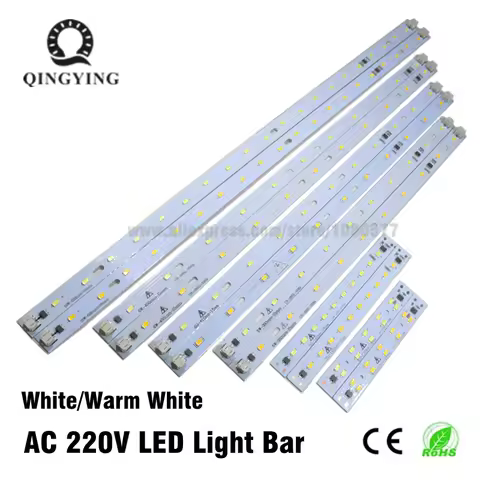 10-50pcs 220V 230V LED Tube Bar Rigid Strip Driverless for T5 T8 Tube 5W 6W 10W AC220V SMD 5730 LED 