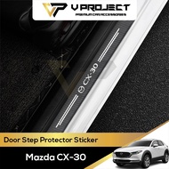 Mazda CX30 CX-30 DM 2019 - 2025 Door Step Sticker Carbon Protector Fit Mazda CX30 CX-30 DM V Project