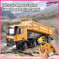 LED Light Equipped Alloy Remote‑Control Dumper Truck HUINA 1536 12CH 1:14 Scale 8‑Wheel Heavy‑Load C