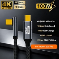 FUDIANDA USB C Type C to USB3.2 100W 5A QC 3.0 Fast Charging Cable Gen2 10Gbps 4K Cable PD For Honor