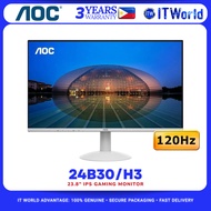 AOC 24B30H3/BW 23.8′′ 1920×1080 FHD IPS 120Hz 1ms Anti-Glare Gaming Monitor itw 12E10 Gaming Monitor