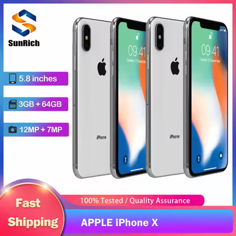 Apple iPhone X Original 4G LTE Mobile Cell Phone 3GB RAM 64/256GB ROM Face ID 12MP Wireless iPhone x
