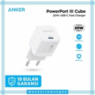 Wall Charger Anker PowerPort III Cube 20W A2149 - Usb Type C Travel Adaptor Cas Fast Charging PD QC 