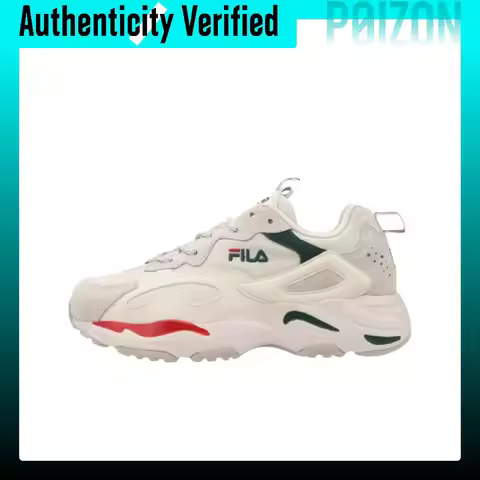 FILA Tracer Height Increasing Low top Chunky Sneakers Unisex White Green Red 1RM01153H_926
