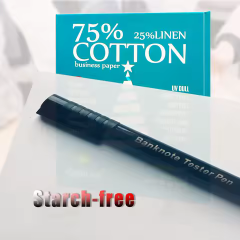 85gsm US 75% cotton 25% linen paper,Letter size 216*279mm,White color,Visible fiber, Starch-free,Wat