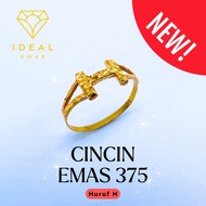 Ideal Cincin 375 Huruf H Padu Original Emas 375 Tulin Tulen Gold Ring Share Budget Bajet Merisik Tah
