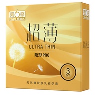 [Ready Stock] 6th Sense Condom Ultra-Thin Invisible PRO3 Pack Condom Sixth Sense Student Products WJ