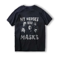 Cotton Funny Halloween Graphic Men T Shirt Horror Friends Men T-Shirt Big Size Funny Men T-shirt Fun