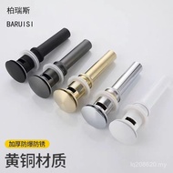 Brushed Influencer Bounce All Copper Drainer Black Gold Gun Gray Hole Bounce Glass Basin Big Best-Se