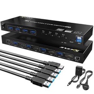 全城熱賣 - KVM401A 4口 USB 3.0共享器HDMI KVM 切換器集線器HUB共享轉換器（黑色）