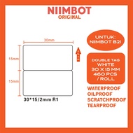 Double Twin White Thermal Label Printer Sticker Niimbot B21 B1 B3S Refill Label