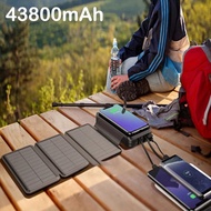 7atw Fast Qi Wireless Charger Solar Power Bank 43800mAh PD 20W Fast Charging Powerbank for 13 12 S21 PoverbankPower Banks