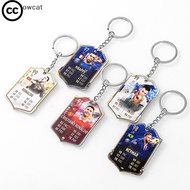 CC Soccer Players Car Keychain Football Scoring Card Keychain Soccer Players Around Backpack Decorat