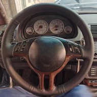 Car Steering Wheel Cover Genuine Leather Braid For BMW E46 Coupe 2000-2004 E39 X5 E53 2003 Z3  Auto 